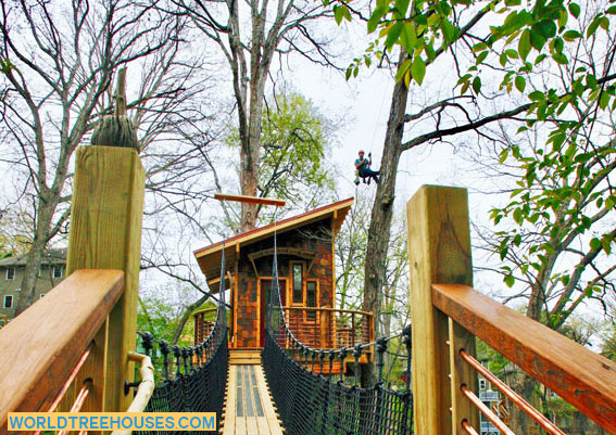 Asheville Treehouse Builder Adam Laufer Hangs Out Above His Team's 